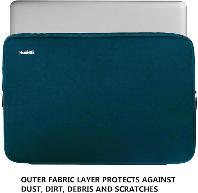 Laptop Sleeve 15.6 Inch, Durable Shockproof Protective Cover Compatible with HP, ASUS, Lenovo, Acer, Notebook, Computer, Cyan