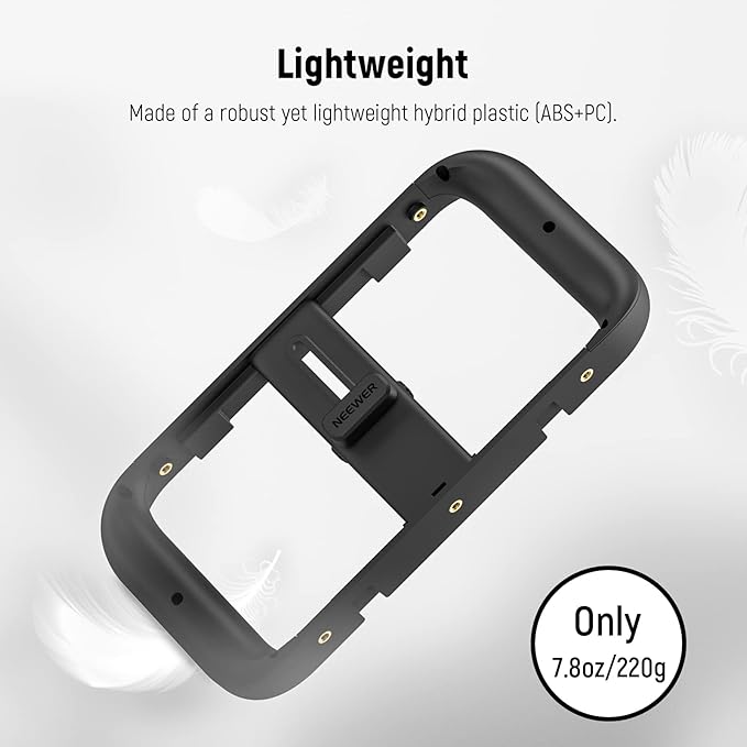 NEEWER Mobile Phone Video Rig, Mobile Phone Grip Stabiliser Cage with Cold Shoe and 1/4 Inch Thread, Video Recording Film Rig, Compatible with iPhone 16 15 Pro Max Plus 14 13 Mini X XS Max XR