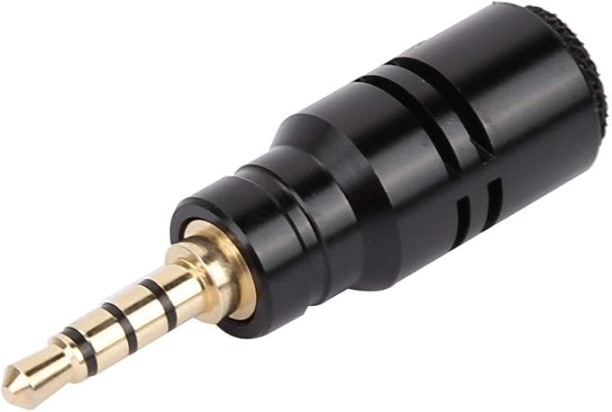 KIKYO Mini Microphone, Condenser Microphone Omnidirectional High Sensitive for Mobile Smart Phone (Four Pole)(3.5 Quadrupole monophonic in-line)