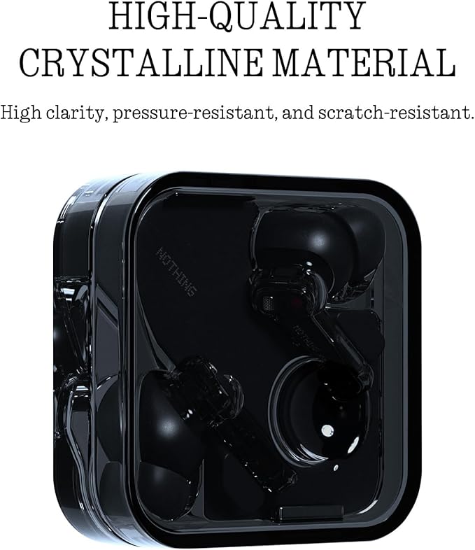 Nothing Ear Wireless Earbuds Bluetooth, 45dB Hybrid Smart ANC Earbuds, 11mm Deep Bass Boost, Hi-Res Audio with LDAC & LHDC 5.0, 6 Mics Call, 40.5H Playtime with Fast Charging Case, ChatGPT Supported