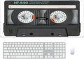 Black Vintage Tape 90s Old Music Musiccasette Mouse Pad 15.7x31.5 inches Retro Mouse Pad Big Extended Non-Slip Rubber Base Mousepad with Stitched Edges Gaming Pc Desktop Large Mouse Pad