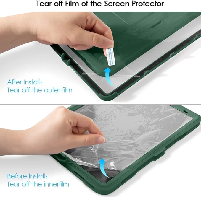 DTTO for iPad Pro 11 inch Case 2022(4th Gen)/2021(3rd Gen), [Screen Protector] Dual Layer Full Body Protection Cover with Pencil Holder, Also Fit iPad Pro 11'' 2020&2018/iPad Air 5/Air 4 - Green