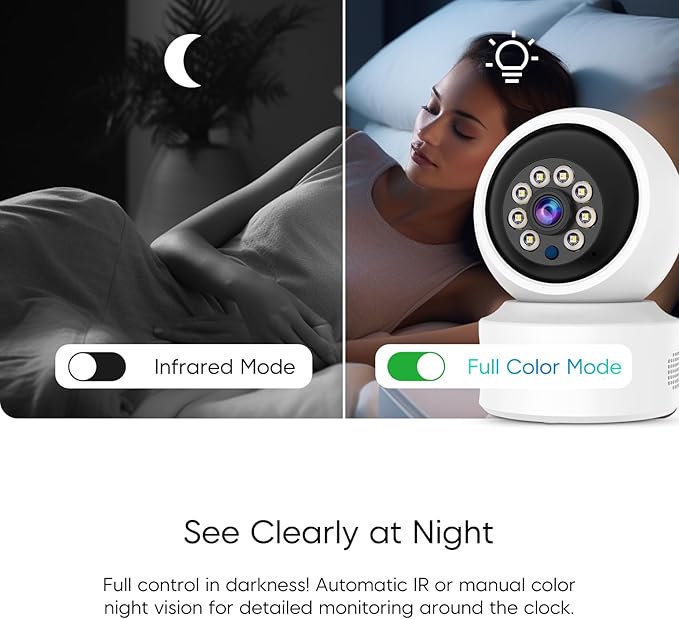 VSTARCAM WiFi Camera Indoor Wireless, 1080P with 5X Zomm, 360° Pan-Tilt, Color Night Vision, Motion Detection, Real-time Alerts, 2-Way Audio, Works with Alexa, Cloud & SD Card Storage(up to 256GB)