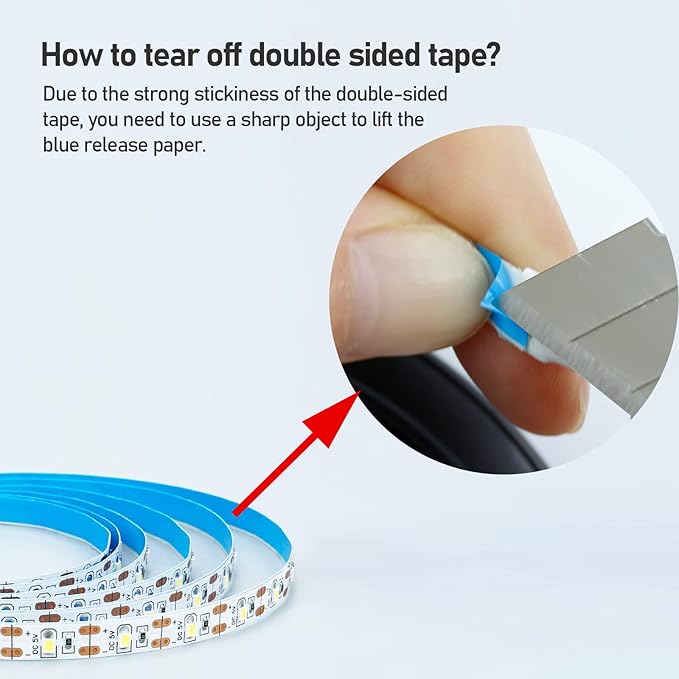 USB LED Strip Light Natural White 4000K 5V USB Powered 13.12ft/4M 240LEDs Flexible SMD2835 High Brightness No-Waterproof IP20 LED Tape Lights(2pcs x 6.6ft)