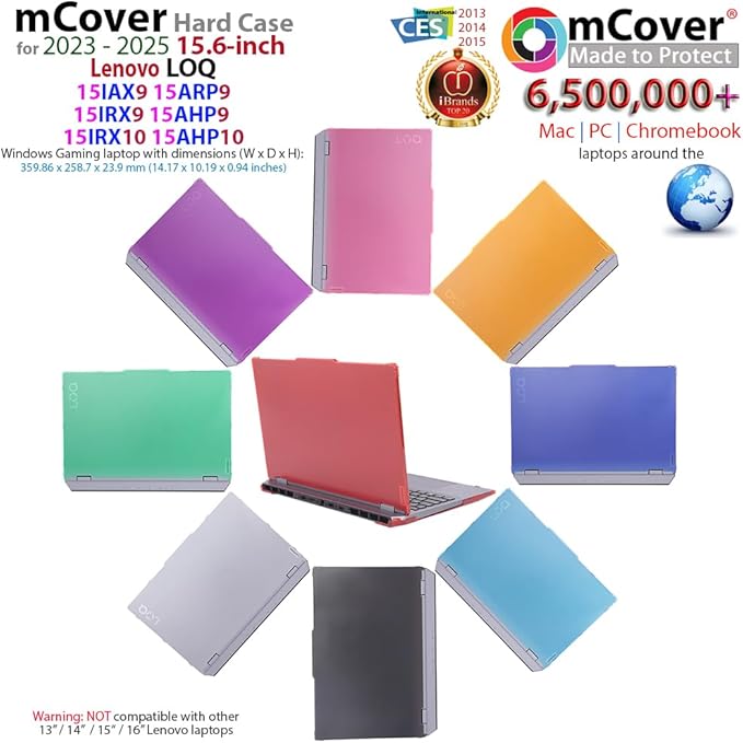 mCover Case ONLY Compatible for 2023-2025 15.6" Lenovo LOQ 15IAX9 15ARP9 15IRX9 15AHP9 15IRX10 15AHP10 Series Windows Computers (NOT for Other Lenovo Models)- Blue