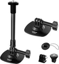 NEEWER Flexible Helmet Mount with Extension Pole Compatible with Insta 360 GoPro DJI, Adhesive Action Camera Holder Base Adapter for POV Video Recording Live Streaming, for 1/4" Accessories, AC060