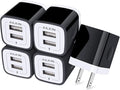 USB Wall Plug, Multi USBA AC Power Charger Adapter USB-A Block Cube for iPhone, iPad, Samsung, Google Pixel, LG, Camera Phones & Tablets Charge Multiple USB Plug Station Base