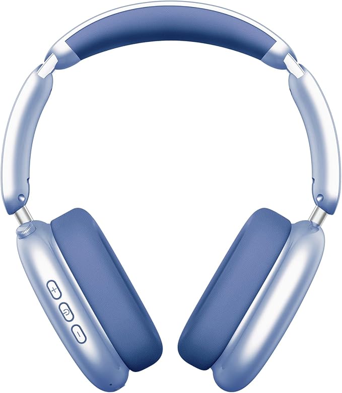 Wentronic Y02 Active Noise Cancelling Headphones, Wireless Over-Ear Bluetooth 5.4 Headphones, Multiple Modes, 60H Playtime, Hi-Res Audio, Big Bass, Foldable Lightweight for Travel Home Office, Blue