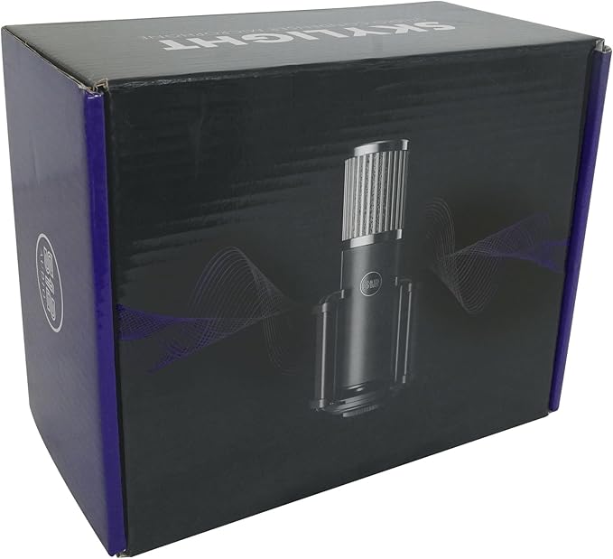 512 Audio by Warm Audio Skylight Large Diaphragm Studio Condenser XLR Microphone + Shock Mount + Bag for Recording and Podcasting