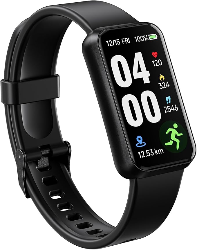 Fitness Trackers,1,47" OLED Display,24/7 Health Heart Rate Monitoring Sleep Blood Oxygen Monitor/Calorie Steps Counter Pedometer Activity Tracker/Smart Notifications for Men Women