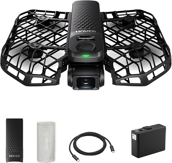 HOVERAir X1 PRO 4K Drone with Camera, Foldable Action Flying Camera with 42 KM/H Follow Speed, 10+ Fully Automatic Flight Modes, Fly Anywhere with OmniTerrain, SmoothCapture 2.0 (Standard)