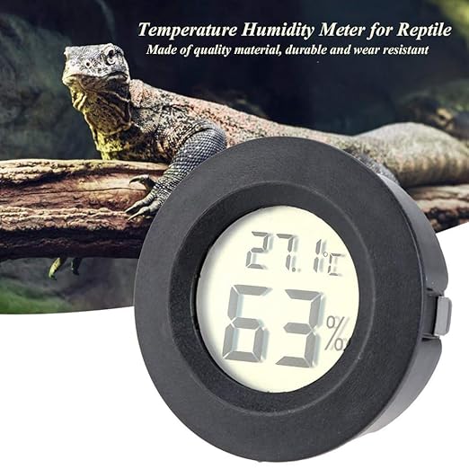 10-Pack Mini Thermometer Hygrometer, Small Digital Electronic Temperature Humidity Meters Gauge Indoor LCD Display for Greenhouse, Garden, Cellar, Fridge, Mason Jar
