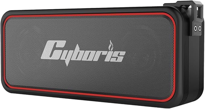 CYBORIS Portable Bluetooth Speaker, Wireless Speakers with 20W HD Sound, IPX7 Waterproof, Bluetooth V5.3, Dual Stereo Pairing, 30H Playtime for Home, Outdoor, Travel, Party, Beach