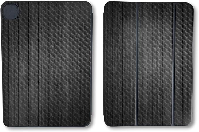 Carbon Fiber Skin Compatible with Apple Smart Folio for iPad Pro 11-inch (M4/M5) 2025 - Black Wood - Premium 3M Vinyl Protective Wrap Decal Cover | Crafted in The USA by MightySkins