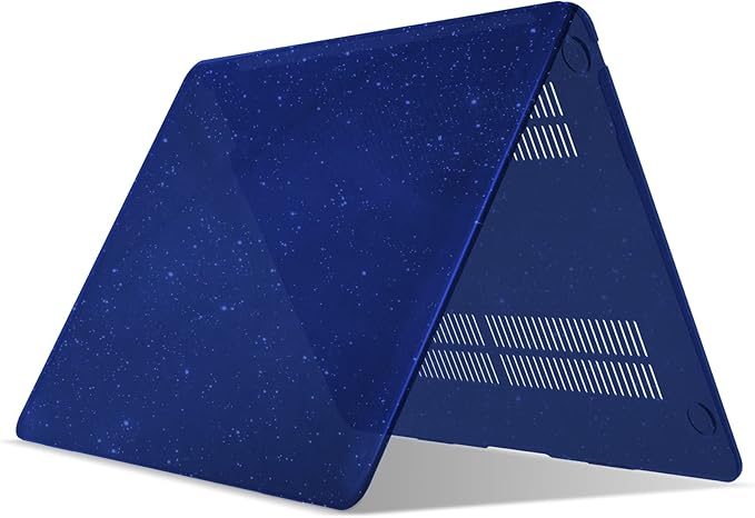 IBENZER Compatible with New MacBook Air 13 inch Case 2022 2021 2020 M1 A2337 A2179 A1932, Plastic Hard Shell Case with Keyboard Cover for Mac Retina Display with Touch ID, Star Blue, AT13-S-BL+1