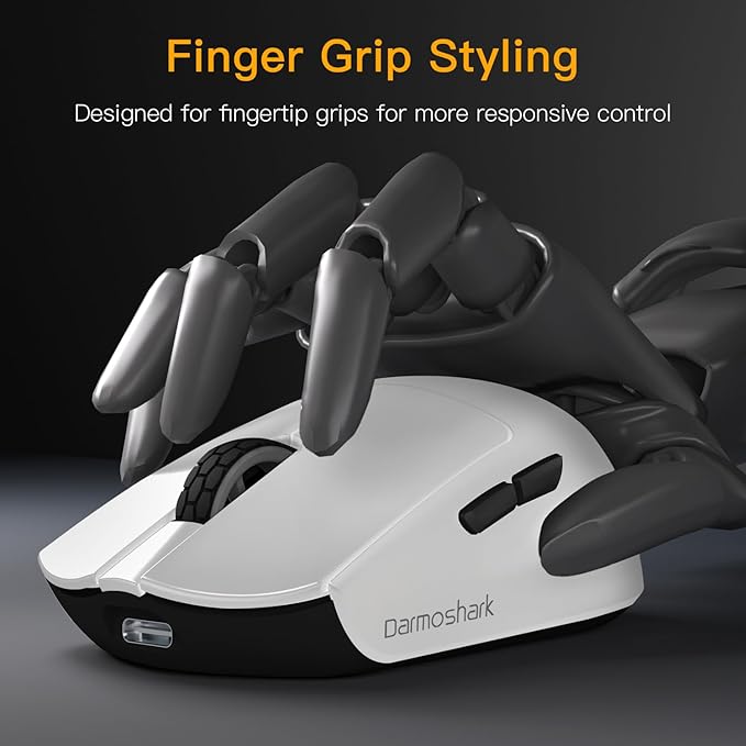 Darmoshark M5PRO Mini Wireless Gaming Mouse,Tri-Mode 8K/Bluetooth Mouse Up to 30000DPI,PAW3950 Optical Sensor Lightweight 38g,5 programmable Button,Computer Mouse for Laptop,PC,Mac-Red