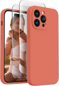 FireNova Designed for iPhone 14 Pro Max Case, Silicone Upgraded [Camera Protection] Case, Soft Anti-Scratch Microfiber Lining Inside, 6.7 inch, Pink Pomelo