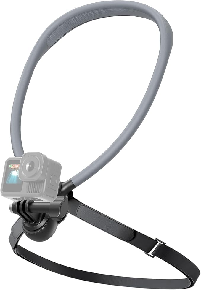 SMALLRIG Neck Mount for Action Camera with Adjustable Chest Strap, 2-Prong Interface Chest Mount for GoPro Hero 13/12/11/10/9, for DJI Osmo 360/Nano/Action 6/5 pro/4/3, for Insta360 Ace Pro 2-5596