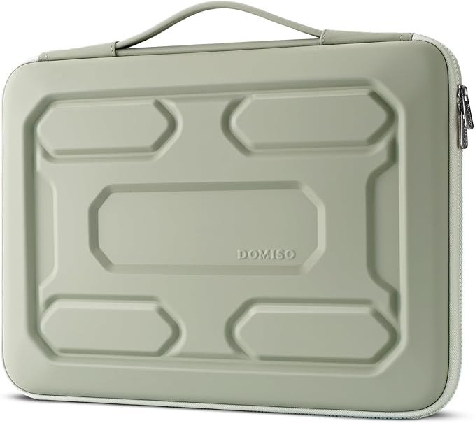 DOMISO 17 inch Laptop Sleeve with Handle Shockproof Computer Bag Waterproof EVA Protective Carrying Case for 17.3" MSI GS73VR Stealth Pro/HP Envy 17/LG Gram 17"/ROG Strix GL702VS, Mint Green