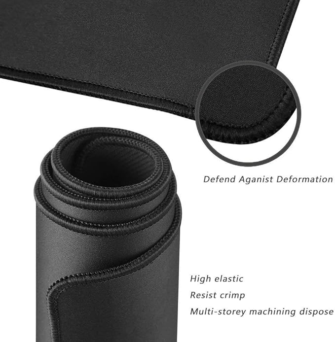 XXL Professional Large Mouse Pad & Computer Game Mouse Mat (35.4x15.7x0.12IN, 90x40 Black)