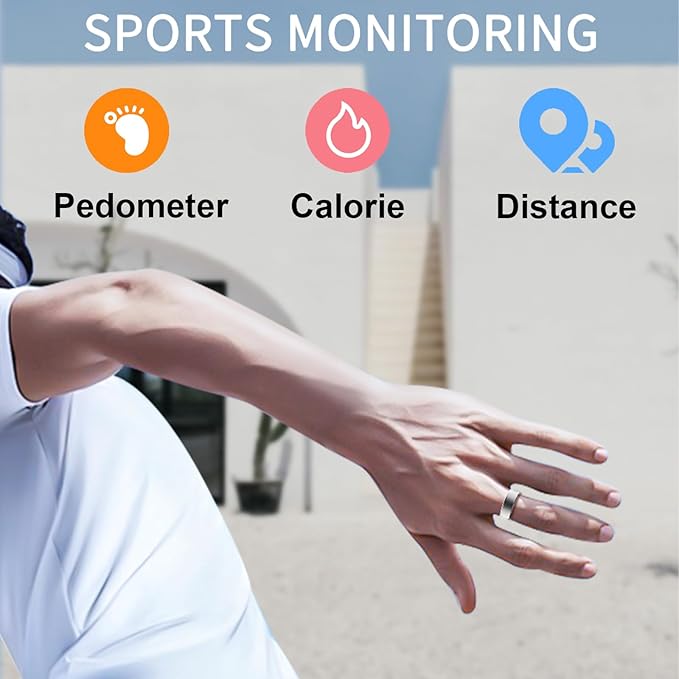 Smart Ring for Women Health Ring for Men Fitness Tracker with Heart Rate Monitor Sleep Monitoring Pedometer Calorie for Android iOS
