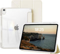 Clear Case for iPad mini 7 A17 Pro 8.3 Inch, iPad mini 7th/6th Generation Case (2024/2021),Slim Shockproof Transparent Back,Y-Shaped Mutil Angles Folding,Supports Pencil Pro&USB-C (Cream White)