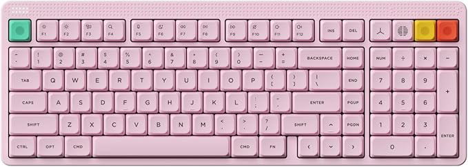 NuPhy Node100 Wireless Mechanical Keyboard, Hot Swappable Custom Low Profile Keyboard, 103 Keys Computer Gaming Keyboards, Supports Touch Gestures, PBT Keycaps, RGB Backlit, Bluetooth/2.4GHz/USB-C
