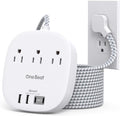 15 Ft Long Extension Cord, Cruise Ship Power Strip, 22.5W/4.5A Flat Plug Power Strip with 3 Oultets 4 USB Ports, 2 USB C Power Strip No Surge Protection for Home Office College Dorm Room Essentials
