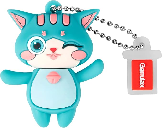 USB Flash Drives,Waterproof Silicone USB2.0 High Speed Thumb Memory Stick Pen Date Storage Pendrive U Disk (32GB,Green Cat)