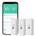 3-Pack WiFi Temperature Humidity Sensor: Wireless Temperature Humidity Monitor with App Alert, Free Data Storage Export, Smart Indoor Thermometer Hygrometer Compatible with Alexa Google Assistant