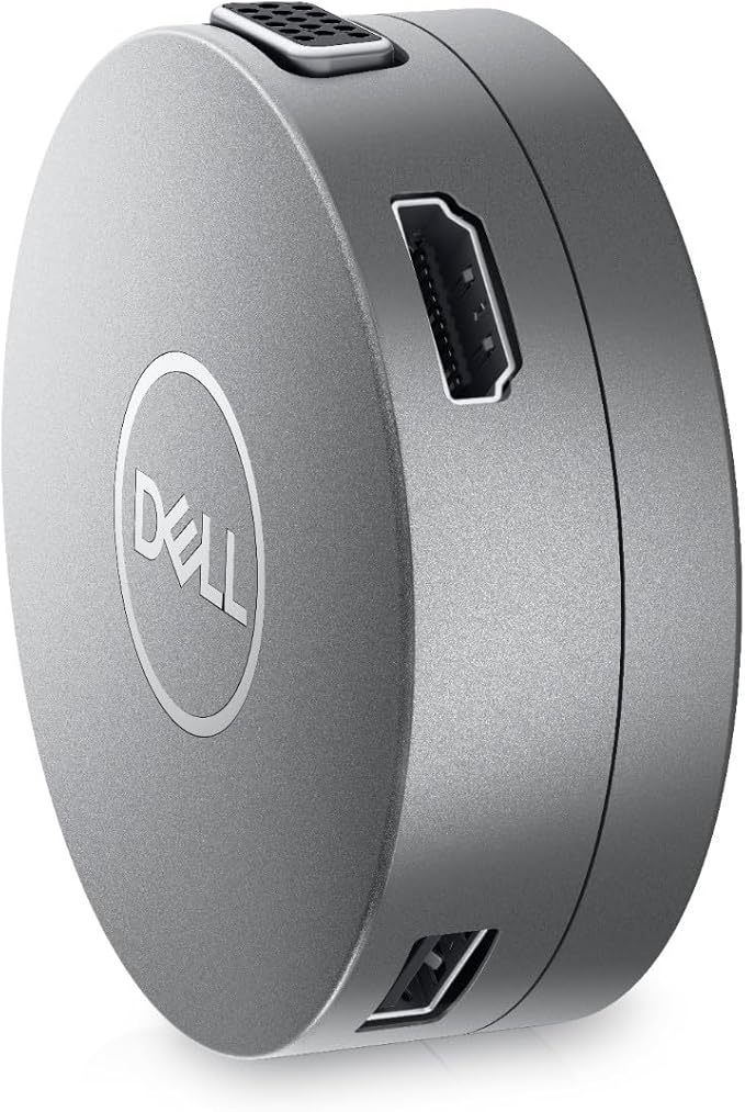 Dell 7-in-1 USB-C Multiport Adapter - DA310-2. USB-A Ports, 1 USB-C, 1 HDMI, 1 DisplayPort, 1 VGA and 1 RJ-45 Port, Crisp 4K Resolution at 60Hz, SuperSpeed Data Transfers, Lightweight and Portable.
