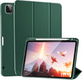 Cases for iPad Pro 12.9 Case 6th/5th/4th Generation (2022/2021/2020) with Pencil Holder [Apple Pencil Wireless Charging] Soft TPU Smart Tri-fold Stand Protective Cover(Midnight Green)