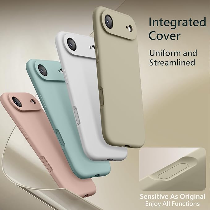 FireNova Magnetic for iPhone Air Case, Compatible with MagSafe, [Integrated Silicone Camera Control Button] [Camera Protection] Microfiber Lining Phone Case for iPhone 17 Air, 6.5", Khaki