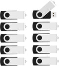KOOTION 50pcs 4 GB USB Flash Drive 4GB Flash Drives 50 Pack Thumb DriveSwivel Memory Stick Jump Drive, Black
