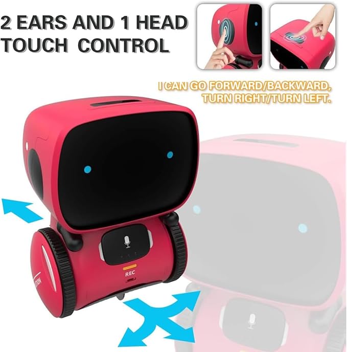 98K Robot Toys for Girls and Boys Rechargeable, Touch and Voice Control Robots Interactive Talking Smart Partner and Teacher with Singing, Dancing, STEM Toy Gifts for Kids Age 3 and Up
