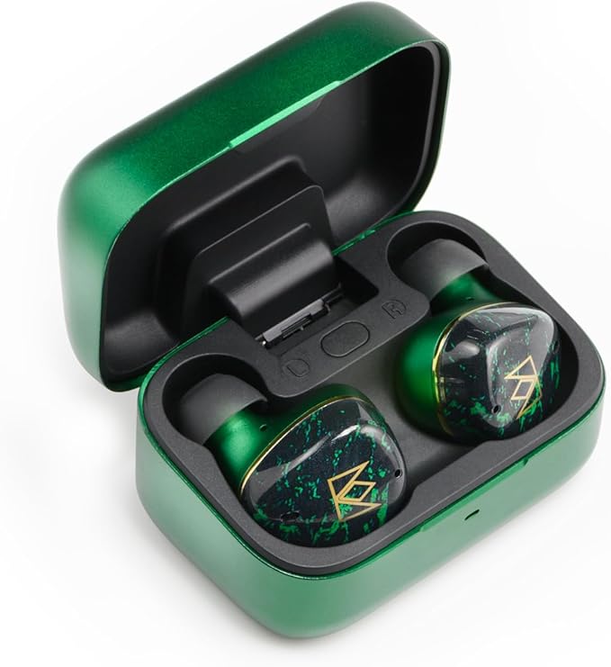 Noble Audio FoKus Rex5 True Wireless Stereo Bluetooth in-Ear Headphones with Microphone, Sound Personalization（Green）
