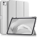 Akkerds for iPad Pro 11 Inch Case (M5/M4) 2025/2024 6th/5th Generation with Pencil Holder, for iPad Pro Case 11 Inch with Trifold Stand Protective Cover/Soft TPU Back, Auto Wake/Sleep, Light Gray