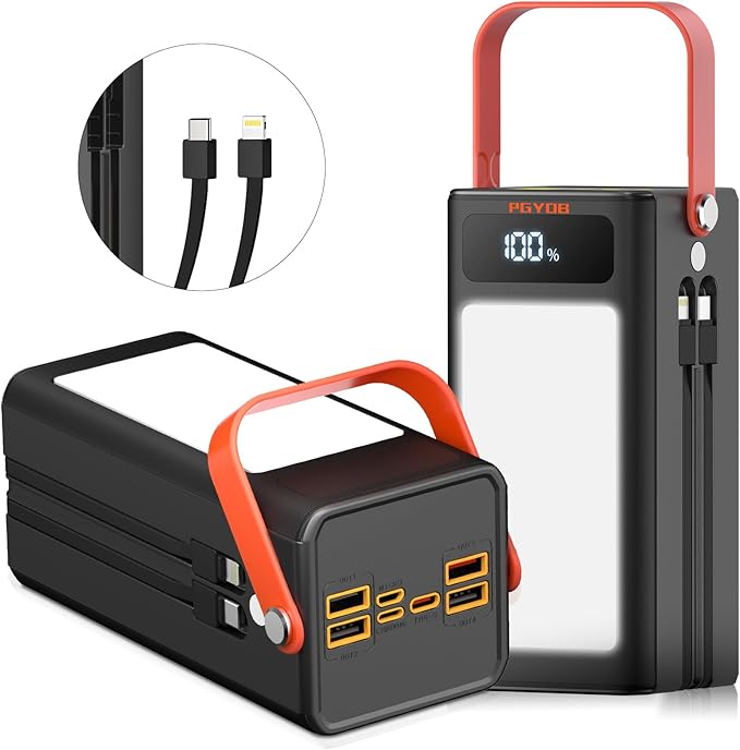 PGYOB Portable Power Bank Power Station, 27000mAh Outdoor Generator with SOS Light, Backup Battery Charger for MacBook, iPhone, Samsung, Home use, Outdoor Camping, RV Trip