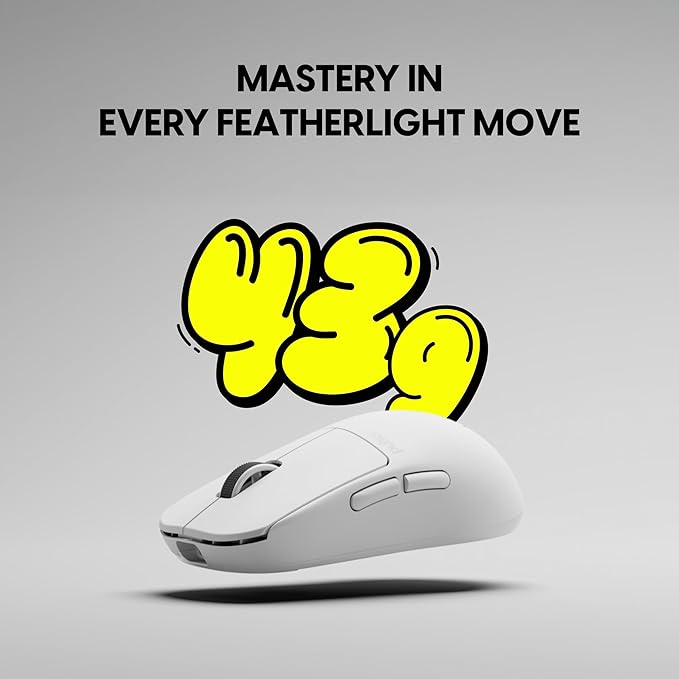 Pulsar Gaming Gears X2H Crazylight Wireless Gaming Mouse, Ultra Lightweight 1.51 oz (43g), Optical Switch, 32000 DPI, 750 IPS, XS-1 Sensor, 8k Compatible (Medium, Uyuni White)