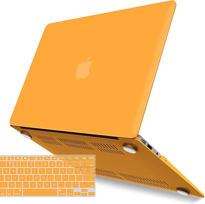 IBENZER Compatible with Old Version MacBook Air 13 Inch Case (2010-2017 Release). Models: A1466 / A1369, Plastic Hard Shell Case with Keyboard Cover for Mac Air 13, Marigold, A13MAGD+1
