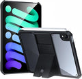 Clear Case for iPad Mini 7 A17 Pro with Stand, iPad Mini 7/6 Transparent Case Kickstand Slim Light Drop Safe