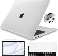 Teryeefi for MacBook Pro 13 Inch Case 2022 2021 2020 2019 2018 2017 2016 Release A2338 M1 M2 A2289 A2251 A2159 A1989 A1706, Sparkly Hard Shell Cover +Keyboard Cover + Screen Protector, Glitter Clear