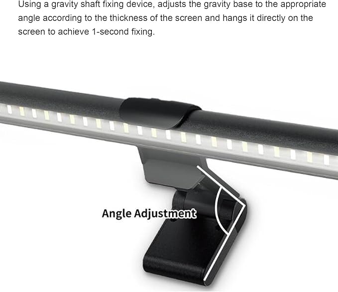 PUSOKEI Monitor Light Bar with 3 Color Temperatures Eye Care Screen Lamp with Memory Dimming, Asymmetric Lighting Design USB Powered Desk Lamp for Computer Monitor Home Office