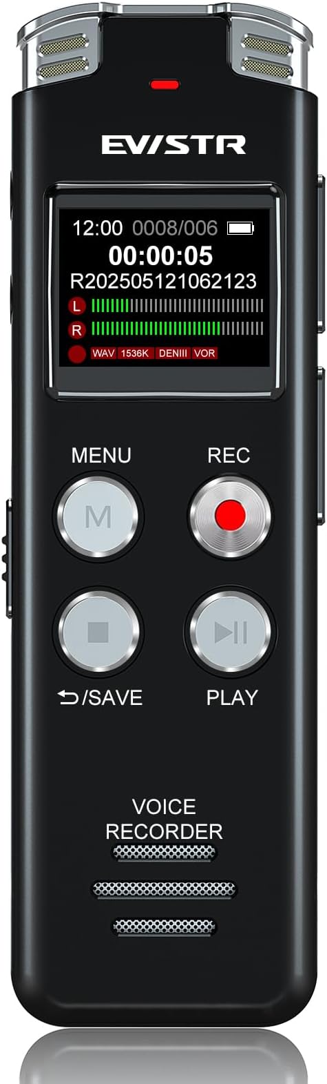 128GB Digital Voice Recorder Voice Activated Recorder with Playback - Upgraded Tape Recorder for Lectures, Meetings, Interviews, Audio Recorder USB Charge, MP3