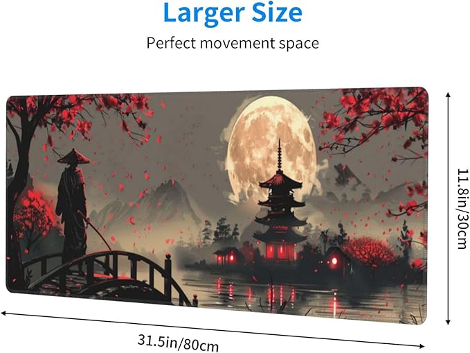 Mouse Pad Gaming - Large Mouse Pad for Desk with Waterproof Surface & Durable Design Desk Mat for Desktop & Office Accessories (Midnight Blossoms)