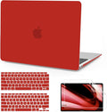 B BELK Compatible with MacBook Air 13 inch Case 2022 2021 2020 2019 2018 A2337 M1 A2179 A1932 Touch ID, Matte Plastic Hard Shell+Keyboard Cover+Screen Protector for MacBook Air 13.3 inch Case, Red