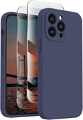 FireNova Designed for iPhone 13 Pro Case, Silicone Upgraded [Camera Protection] Phone Case, Soft Anti-Scratch Microfiber Lining Inside, 6.1 inch, Navy Blue