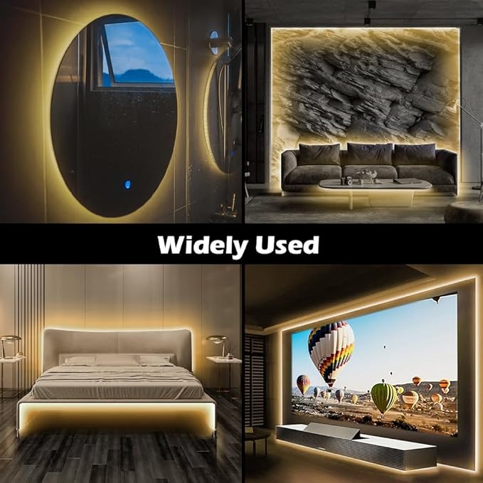 ZSLAIFU COB LED Strip Lights Warm 6.56ft, 5V Dimmable LED Light Strip, Flexible USB LED Strip for Cabinet, TV Backlighting, Bedroom, Kitchen, Home DIY Lighting