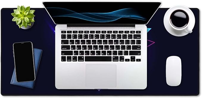 SSOIU Vaporwave Palm Large Gaming Desk Mat - Extra Large, Cute, Keyboard Mat - XXL Gaming Mouse Pads, 35.5 x 15.7 inch