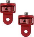 2PC Camera Tripod Mount for Gopro Adapter, 360° Adjustment 1/4-20 Screw Conversion Adapter for GoPro Hero10, Insta360 ONE X3, X2, Go 3, Xiaomi Yi and Other Action Cameras (red)